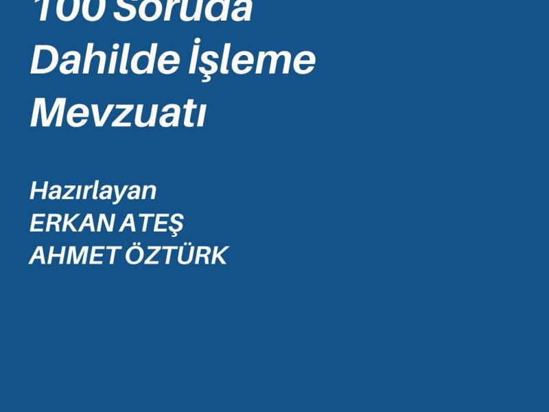 100 Soruda Dahilde İşleme Rejimi Kitabım